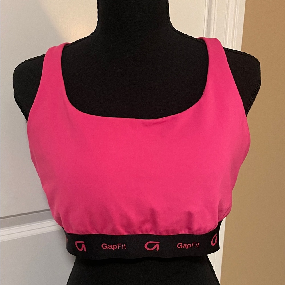 GAPFit Bright Pink Activewear Sport Bra Size XL